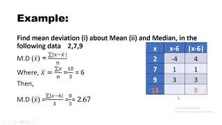 Mean deviation || about mean || about median || Ungroup data