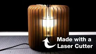 Simple Glowing Table Lamp Made with a Laser Cutter