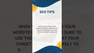 1. Use relevant keywords throughout your website. - 