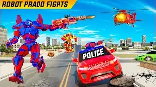 Flying Prado Helicopter Car Transform Robot Games Fun Games Studioz Gameplay