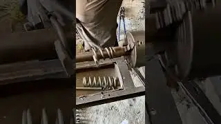 Lathe Magic: Turning Metal into Perfect Springs! #LatheWork #SpringProduction #ManufacturingProcess