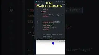 HTML Animation with  Marquee element. 