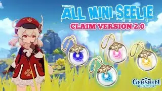 All Four Mini Seelie Claim Genshin Impact ~ Viola, Curcuma, Dayflower, Rose