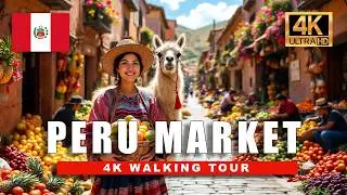 🇵🇪 Cusco Street Market Walking Tour | Peru’s Food, People & Chaos [4K HDR]
