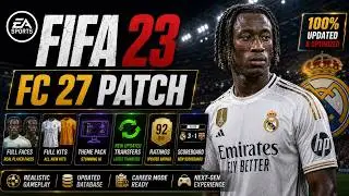 FIFA 23 PATCH FC 27 LATEST MODS   new Themes , Kits , faces , Squad , Commentary