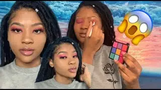 Doing Makeup With Eyes Closed...GONE WRONG!!| China J. #Eyesclosedmakeupchallenge