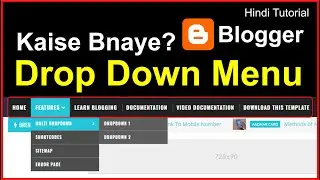 Sub Manu Blogger | How to Create Drop Down Menu in Blogger 