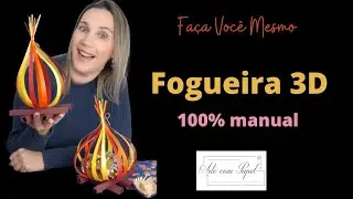 Fogueira 3D ( feita à mão)
