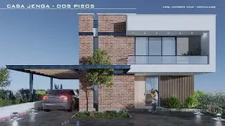 CASA DE DOS PISOS 9 x 10 metros  CON DOBLE ALTURA 🏡🏡