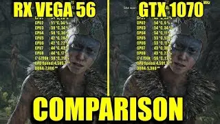 Hellblade Senua's Sacrifice AMD RX VEGA 56 & GTX 1070 | 1080p | FRAME-RATE TEST COMPARISON