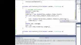 C# Programming - Array Example - Average Program