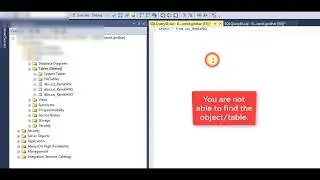 Solved - Invalid object name SQL management studio