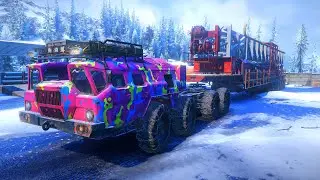 SnowRunner Hard Mode Strategic Walkthrough  - Floating Drill #gaming #gameplay