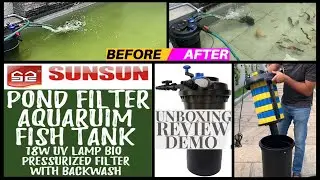 Fish Pond/Aquarium Filter Unboxing & User Review | SUNSUN CPF/A 15000 Bio Filter With 18W UV Lamp