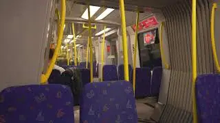 Sweden, Stockholm subway night ride from T-Centralen to Slussen
