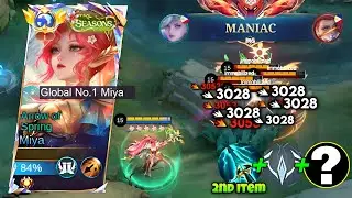 GLOBAL 1 MIYA TRICK FOR SOLO RANK AUTO WINSTREAK!🔥 (Best Build and Emblem 2026) - Mobile Legends 