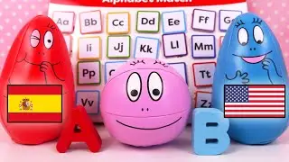 Learn the  Alphabet in English 🇺🇸  and Spanish  🇪🇸 Learning Videos for Toddlers