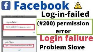 facebook login in failed  