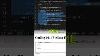 HTML Coding Q&A 27: HTML tag to group related elements in a form 