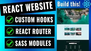 React Website using Custom Hooks, React Router, and SCSS Modules - Beginner Project Fully Responsive