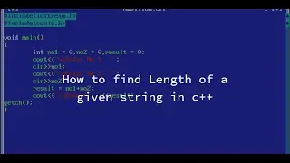How to find length of a given string (character array) in c++
