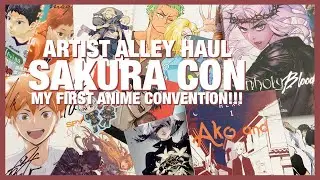 Sakura-Con Artist Alley Haul 🌸 pick ups from my first anime convention - manga manhwa lots of fanart