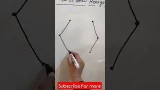 How to draw hexagon shape | hexagon with dot 
