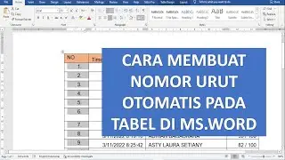Cara membuat nomor otomatis di tabel pada Microsoft word