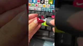 Drawing Spider-Man on the keyboard 