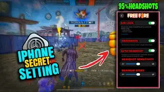 iPhone Headshot Free Fire 🔥 SECRET Sensitivity 😈 | iPhone📱headshot setting ⚙️ | (95% auto headshot🎯)