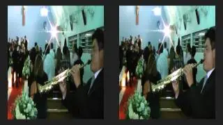 Filmagem de casamento em 3D real, feito com filmadora 3D