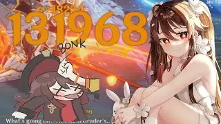 131K charged attack - Hutao C1R1 Homa + C6 Thoma Damage Showcase