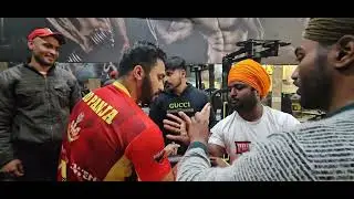 Armwrestling Practice Session with Bholu Champion At my fitness Gym #devonlarratt #propanjaleauge
