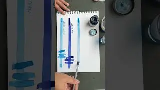 Octopus Fluids Write & Draw Inks- Blue Swatches