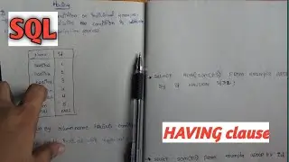 HAVING clause | SQL commands in telugu