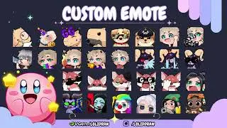 🎨 Custom Twitch Emotes for Streamers – Cute Chibi Art Showcase