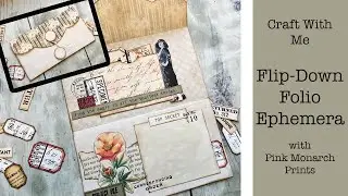 Flip-Down Folio For Junk Journaling from the April 2024 Subscription Kit! Craft along with me!