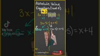 part 2 How to solve absolute value equations algebra #mathtutor #mathhelp #algebra #math
