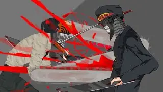 Chainsaw Man VS Katana Man insane battle ( Drawing Cartoon 2 animation )