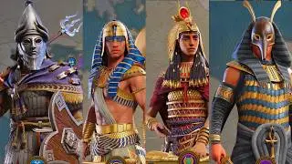 All Major Factions Leaders with Avatar of the Gods Skins. Total War Pharaoh Dynasties