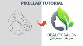 How to design a logo with Bezier and mask tool in PixelLab|UniQ Designs