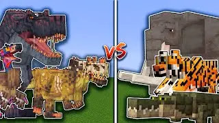 Alex's Mobs  VS all DINOSAURS in Minecraft | Minecraft Mob Battle