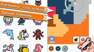 Pixelmania - Color by Number - Gameplay 🦝 | Best coloring book game [11/2022]