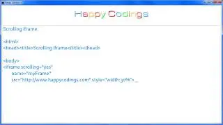 HTML | Scrolling iframe