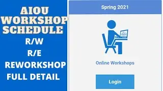 Workshop schedule Aiou | Reappear workshop | Aiou workshop 