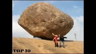 Top 10 Pictures of a Balancing Rock at Mahabalipuram