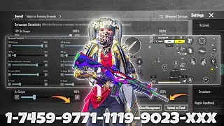 NEW UPDATE 3.8🔥BEST SENSITIVITY CODE + CONTROL SETTINGS BGMI/PUBG MOBILE