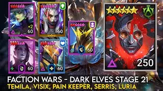 Dark Elves Faction Wars 21 - Temila, Visix, Pain Keeper, Serris, Luria | Raid Shadow Legends Guide