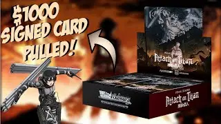 Weiss Schwarz Attack on Titan the Final Season Booster box Opening| I DIDNT KNOW IT WAS SIGNED