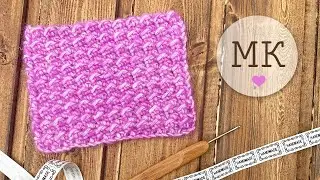 Вяжем простой, очень тёплый и мягкий узор крючком. How to crochet a winter pattern
